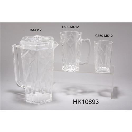 Drinking ware set (pitcher, drinking glass and tumbler)