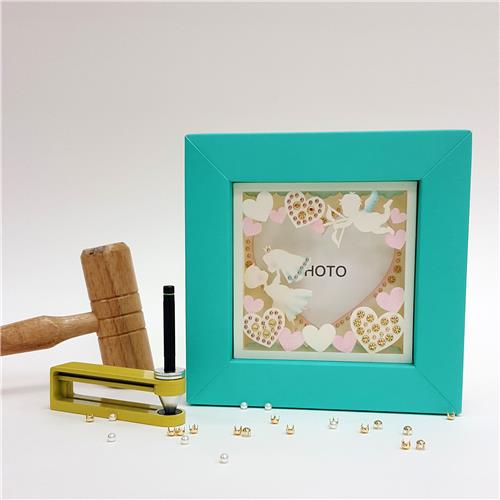 Cupid and Hearts Shadow Box Frame with Die-Cut Inserts